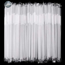 [Envueltas individualmente] 100 piezas pajitas de plástico flexible transparente desechables Bendy S
