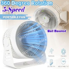 8 Inch Rechargeable USB Desk Fan - Small Quiet Personal Cooler Powered Portable