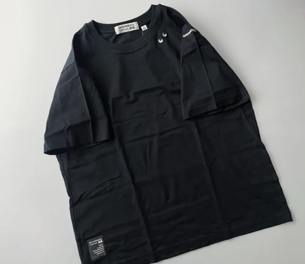 UNIQLO ANYA HINDMARCH T1BOXY Boxy T-shirt BLACK GRAY XXL 3XL