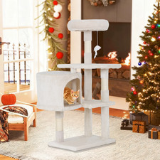 36 Inch Cat Tree Cat Tower for Small Cats, Plush Multi-Level Cat Condo with Scra