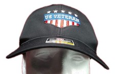 NWOT Black US Veteran Embroidered Adjustable Baseball Cap
