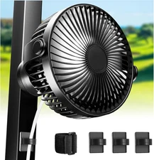Magnetic Golf Cart Fan Rechargeable, 10000Mah Battery, 4-Speed Quiet Cruise Fan