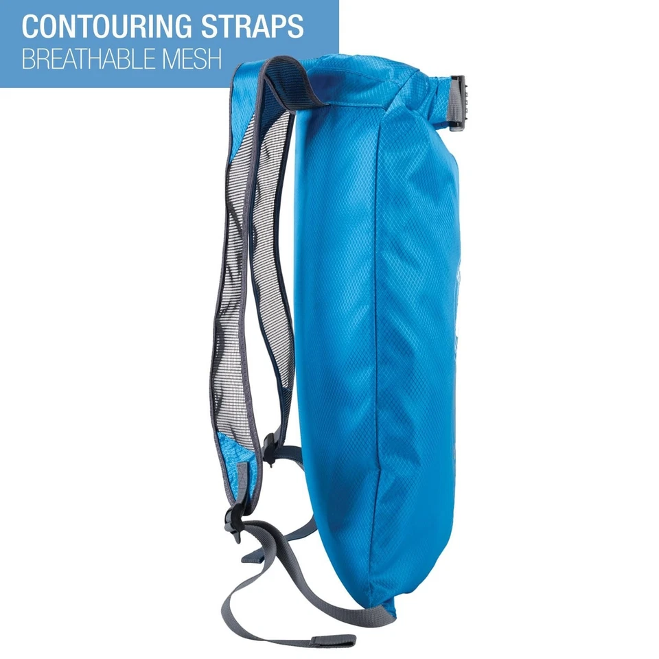 Mochila con bloqueo Lewis N. Clark, verde azulado, talla única Foto 4 de 4