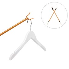 2 Pcs Telescopic Clothes Drying Rod Adjustable Laundry Pole Closet