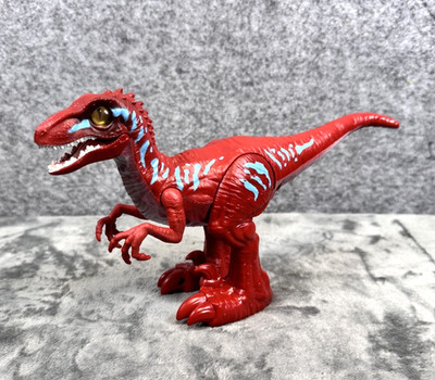 Zuru Robo Alive Rampaging Raptor Red Dinosaur 10'' Figure Runs Bite Chomp *Works
