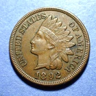 1892 Indian Cent  Ch.  XF