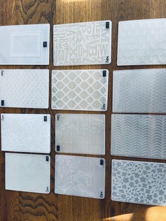Lot 12 Sizzix Stampin’ Up Plastic Embossing Folders Honeycomb Hearts Florals