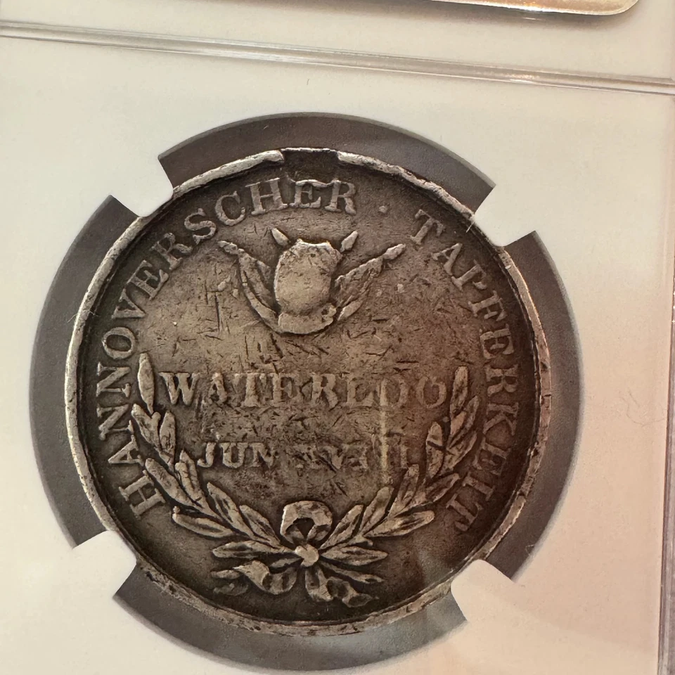 1815-DATED GERMANY SILVER BRAMSEN-1657 HANNOVER BATTLE OF WATERLOO Medal - Image 4 of 4