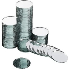 Jetec 120 Pieces 1 Inch Small Round Glass Mirrors Circle Glass Mirror Tiles P...