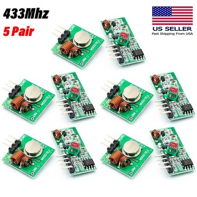 433Mhz RF Wireless transmitter module + receiver kit For Arduino Raspberry Pi 5X