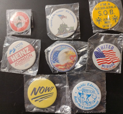 Government And Voting Running United States Capital Button Pin Lot Of 8