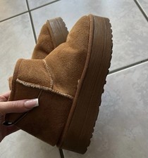 brown platform boots size 36