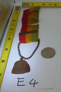 1931 Cleveland Municipal Stadium Pinback Ribbon Shriner Convention Key Chain