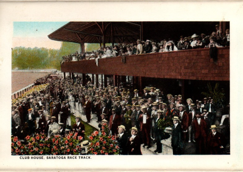 Cartolina ricordo d'epoca cartella saluti Saratoga Springs New York NY c1925 - Foto 9 di 22