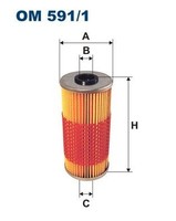 Filtron ÖLfilter OM 591/1 FüR MERCEDES-BENZ Isdera