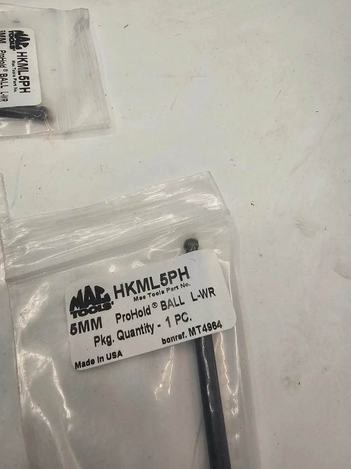 (QTY 5) Mac Tools ProHold® HKML5PH Long Arm Ball-End Hex L-Key 5mm - Image 3 of 4