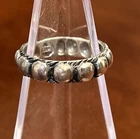 Sterling 925 Vintage Mexico Silver Dots Ring Size 10