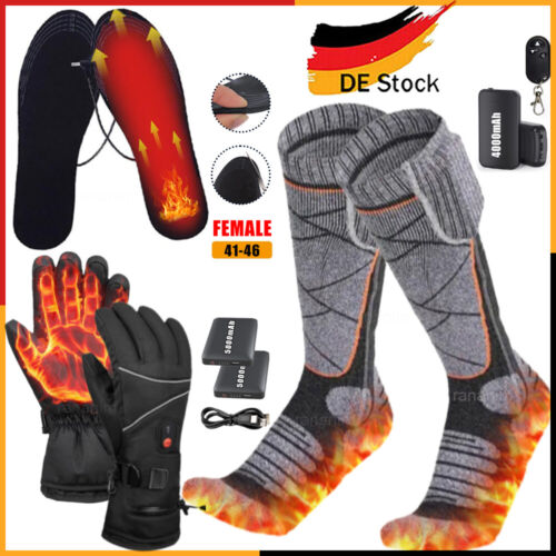 Beheizbare Einlegesohlen, USB-Fußwärmer Motorradhandschuhe Beheizbare Socken DHL - Bild 1 von 34