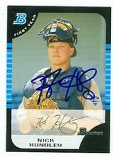 Nick Hundley autographed Baseball Card San Diego Padres 2006 Topps Bowman #BDP90