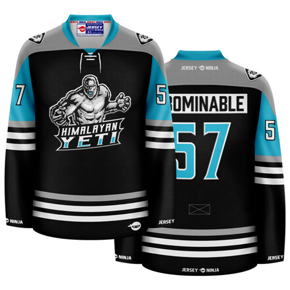 Geeky Jerseys Pop Culture Hockey Jerseys Himalayan Yeti Black