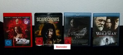 4 x Horror Blu-ray - 4 Disc - Suspiria - Scarecrows - Texas Chainsaw 2D