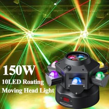 150W Moving Head Light DMX RGBW 10 LED Strobe Stage Laser Beam Effect Lighting