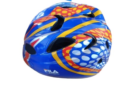 Fila Inliner Schutzausrüstung Helm Skate Helm Blau Rot Unisex Gr. XS *wie neu*