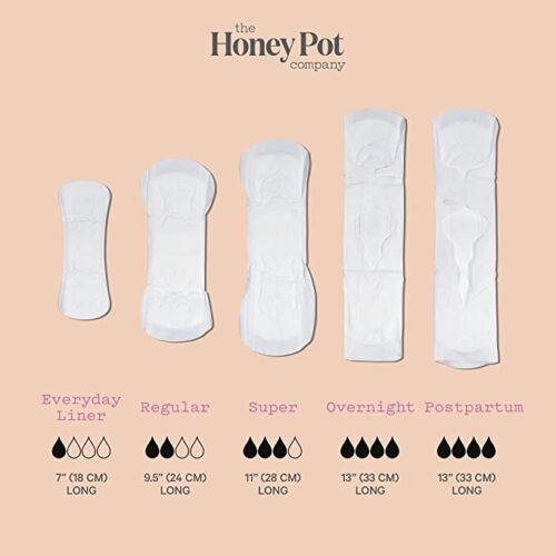 Honey Pot Company 40Ct Organic Herbal-Infused Menstrual Pads w/ Wings Lot of 2 - Picture 5 of 5