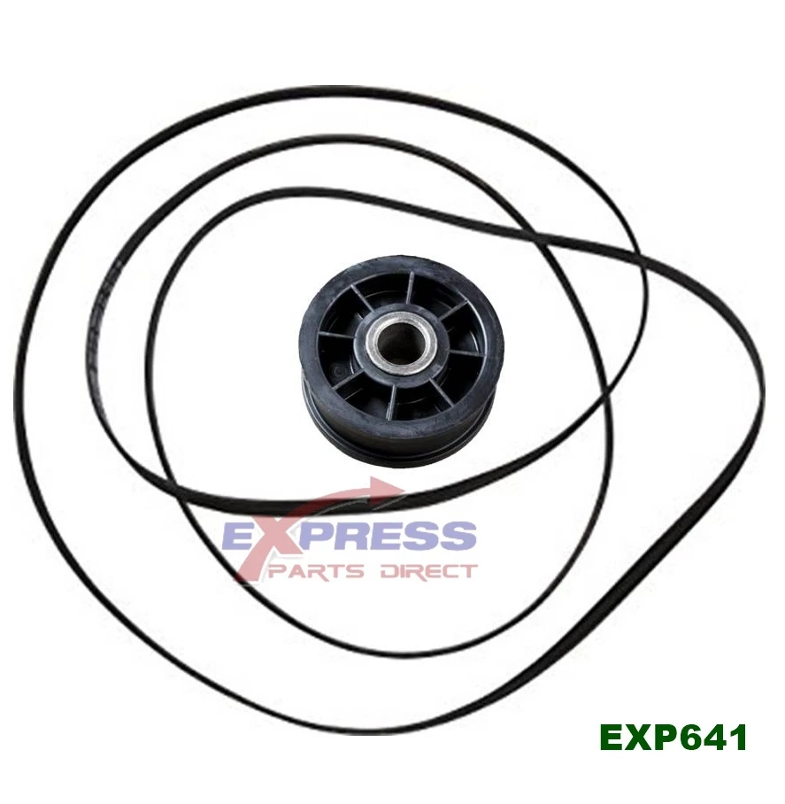 EXP641) Y54414, 40111201 Dryer Belt & Idler Pulley Wheel Set 