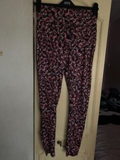redherring By Debenhams Active Fitness Gym Leggings Pink Mix UK Size 10 New No T