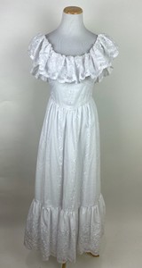 white eyelet maxi dress