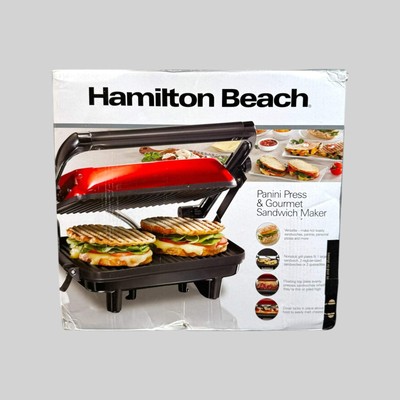 Hamilton Beach Panini Press Grill | Vibrant Red | New in Box