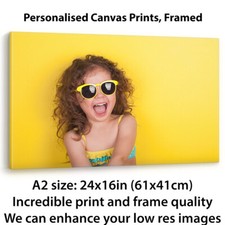 Personalised A2 Canvas Printing - Custom Photo Image on Luxury Frame Large Print