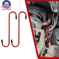 2Pcs Red Brake Caliper Hanger Hooks Steel Powder Coated  (2 Piece Set)