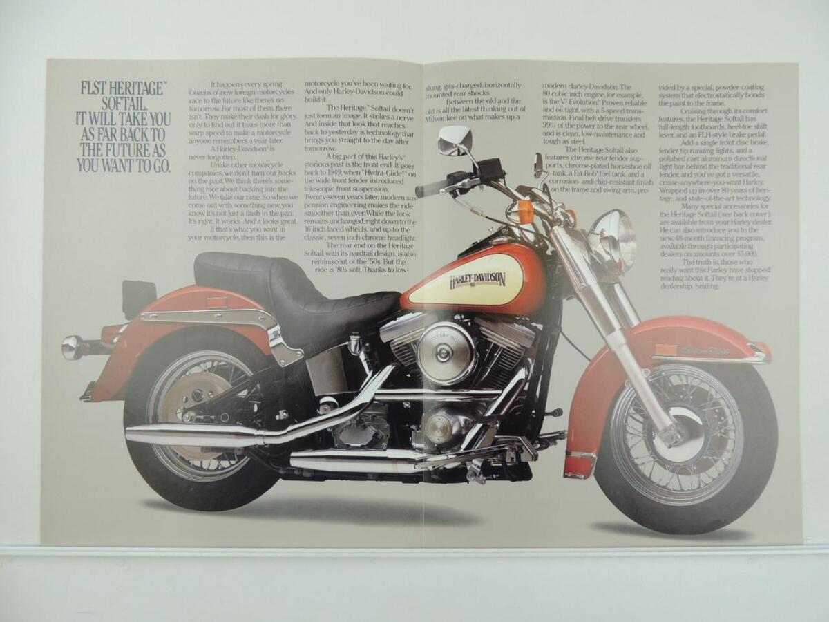 Vintage 1985 Harley-Davidson Heritage Softail Brochure and Vintage 1985 Harley-Davidson Heritage Softail Brochure and