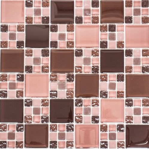 Mosaïque De Verre Hexagonale 3D - 225x265 Mm - Grise/argent - Pour Salle De Bain, Cuisine