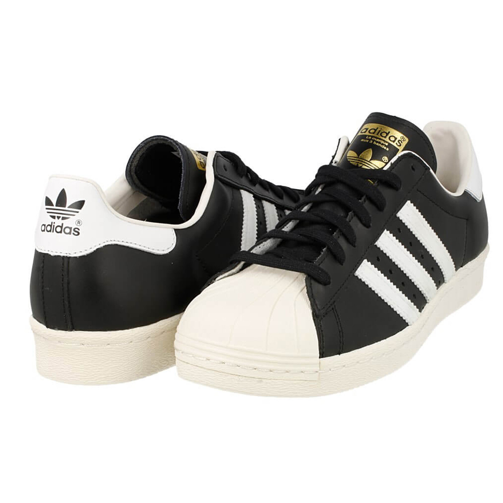 Adidas Retro Unisex Superstar Años 80 de Entrenador Cuero Negro Blanco Oro G61069 | eBay