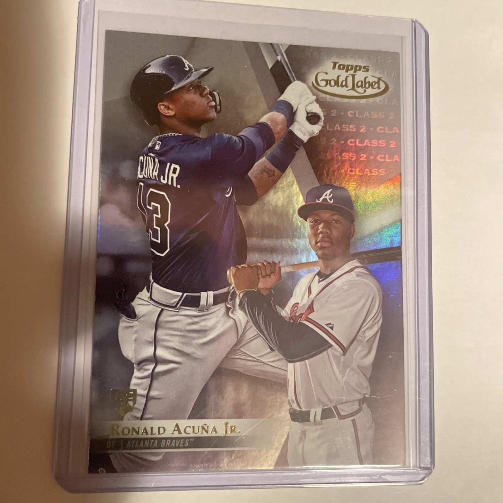 2018 Topps Gold Label Ronald Acuna Jr RC Class 2 #99