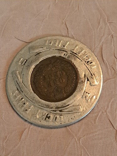 1901 Indian Head Pan-American Expo, Buffalo, N.Y. Encased Lucky Penny - Picture 6 of 6