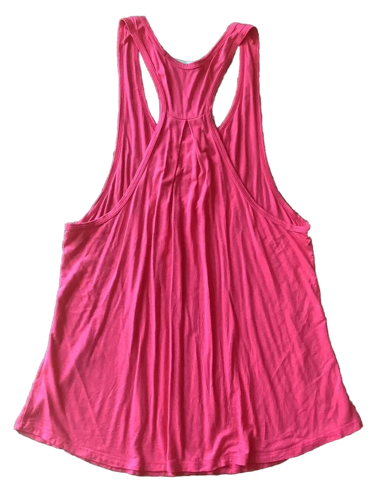 Chris & Carol Tank Top Womens Size M Medium Pink High Low Racer back EUC - Image 2 of 4