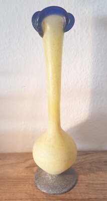 Sehr dekorative Murano a Scavo Glas Vase Vintage, evt. Carlo Moretti? TOP (K139)