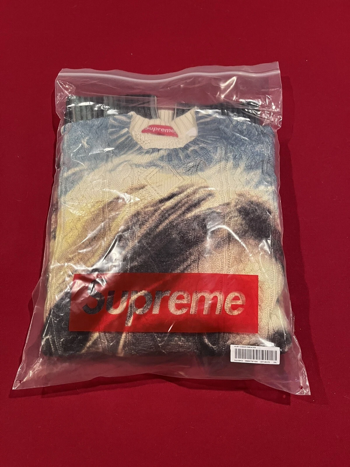 Pull Supreme Kurt Cobain XXL SS23W15 ultra rare livraison le jour même