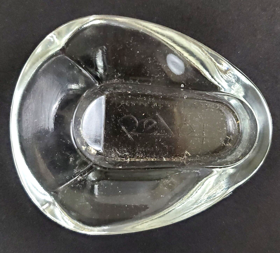 Jones Metal W Lafayette IN Vintage Relax Glass Bedpan Ad Paperweight