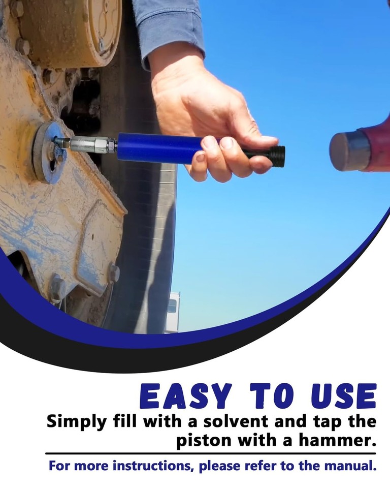 Grease Zerk Buster, Grease Fitting Cleaning Tool Clean and Flush Out