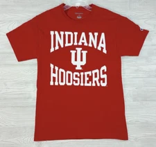 Champion NCAA Indiana Hoosiers Shirt Medium Short Sleeve IU SPELLOUT Logo Tee