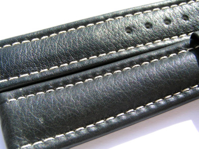Breitling UTC Band 22mm Kalb schwarz black Strap für Dornschliesse 002-22UTC