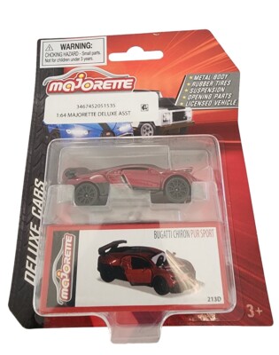   MAJORETTE DELUXE CARS 1/64 BUGATTI CHIRON PUR SPORT RED 2023 HTF RARE  
