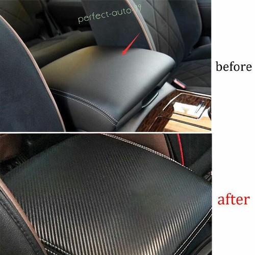 Black Leather Console Armrest Lid Box Holster For Nissan Armada Patrol 17-2020 - Picture 3 of 9