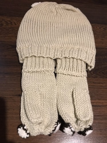 KIDS Children’s Hat And Gloves Set. Bear Design. Age 3-6 BNWT. - Picture 2 of 3
