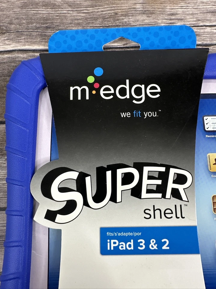 Funda delgada resistente MEDGE Supershell para iPad 2 3 azul a prueba de golpes nueva Foto 2 de 4
